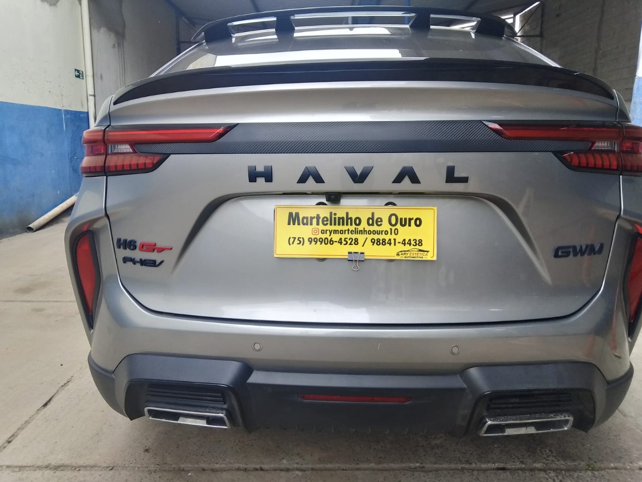 Traseira de veículo Haval na oficina